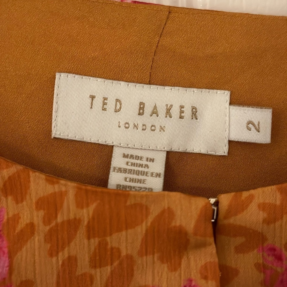 TED BAKER Floral Print Mini Dress US Size 6 - Picture 4 of 14